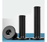CM M1.4 M1.6 M2 M2.5 M3 M4 M5 M6 m8 M10 304 stainless steel black Ultra thin Super Low Flat Wafer Head Screw-M8 5pcs-x40mm