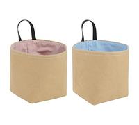 CM Mini Hanging Storage Basket Small Storage Bag Decor Bin Bag for Wall Door Storage Organizer Foldable Basket Bin, 2 Pcs