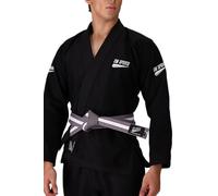 CM Sports Kids & Adults Jiu Jitsu Gi Black White Blue BJJ Uniform with Free White Belt (Black, Adults A1L)