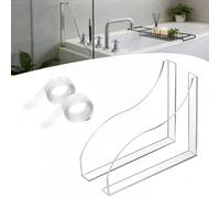 CM-UHNM 2pcs Shower Splash Guard,Splashback For Bathroom Sink,Self Adhesive Bathtub Corner Splash Guard Clear Shower Water Guard,Kitchen Sink Splash Guard For Washbasins Und Bathtubs