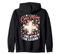 CMA Mom the Myth the Legend Medical Assistant Zip Hoodie