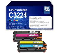 CMADJT C3224 Toner Cartridges Ink Cartridge for Lexmark C3210k0 C3210C0 C3210M0 C3210Y0 Replacement C3326 MC3224 MC3326 C3224dw C3326dw C3426dw MC3224adwe MC3224dwe MC3326adwe Printer,4Color-1Pack