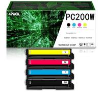 CMADJT Compatible Toner Cartridges Replacement for RICOH PC200W Toner Cartridges 4 Pack Work for RICOH MC240FW PC200W Series Printer High Yield Ink (Without Chip),4Color-4500Page