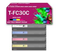 CMADJT Compatible Toner Cartridges Replacement for Toshiba T-FC30C TFC30C Toner Cartridges 4 Pack Work for Toshiba E-STUDIO 2051C 2050C 2551C 2550C Series Printer High Yield Toner,4Color-Small Yield