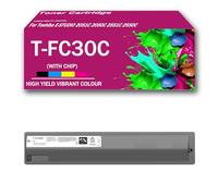 CMADJT Compatible Toner Cartridges Replacement for Toshiba T-FC30C TFC30C Toner Cartridges 4 Pack Work for Toshiba E-STUDIO 2051C 2050C 2551C 2550C Series Printer High Yield Toner,Black-Small Yield