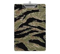 Cmagnifico A4 Clip Board, Tiger Stripe Camo Clipboard, Acrylic Clipboards for Office, School