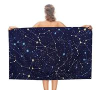 Cmagnifico Beach Towel, Glow in The Dark Constellations Midnight Bath Towel, Absorbent Towel for Swimming, Sports, Travel