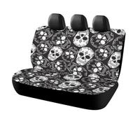 Cmagnifico Car Back Seat Cover, Sugar Skull Car Seat Cover, Universal Seat Covers Set for Most Cars Trucks SUVs