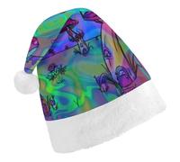 Cmagnifico Christmas Hat,Psychedelic Trippy Mushroom Hat for Various Holiday Parties