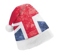 Cmagnifico Christmas Hat,Vintage Union Jack British Flag Hat for Various Holiday Parties