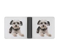 Cmagnifico Coin Pocket, Cute Yorkshire Terrier Leather Wallet, Bifold Credit Card Leather Slim Purse