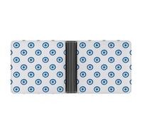 Cmagnifico Coin Pocket, Evil Eyes Leather Wallet, Bifold Credit Card Leather Slim Purse