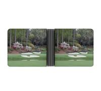 Cmagnifico Coin Pocket, Golf Course Leather Wallet, Bifold Credit Card Leather Slim Purse