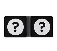 Cmagnifico Coin Pocket, Question Mark Leather Wallet, Bifold Credit Card Leather Slim Purse