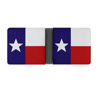 Cmagnifico Coin Pocket, Texas Flag Leather Wallet, Bifold Credit Card Leather Slim Purse