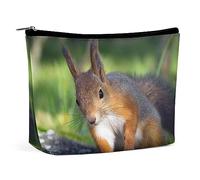 Cmagnifico Cosmetic Bag, Cute Squirrel Makeup Bag, Portable Toiletry Bag with Zipper for Daily Use, Travel