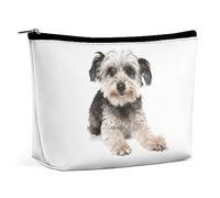 Cmagnifico Cosmetic Bag, Cute Yorkshire Terrier Makeup Bag, Portable Toiletry Bag with Zipper for Daily Use, Travel