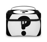 Cmagnifico Cosmetic Bag, Question Mark Makeup Bag, Leather Travel Toiletry Bag for Women
