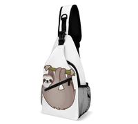 Cmagnifico Crossbody Bag, 111Cute Sloth Chest Bag, Sling Bag for Travel Shopping Sports
