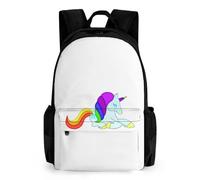 Cmagnifico Daypack, Unicorn Rainbow Cute Backpack, Rucksack with Pockets for Hiking Camping Travel