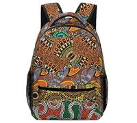 Cmagnifico Durable Oxford Cloth Casual Daypack, African Patchwork Patterned Backpack, College Bag for Boys, Girls, Travel, Sports