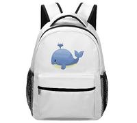 Cmagnifico Durable Oxford Cloth Casual Daypack, Cartoons Whale Lighthouse Backpack, College Bag for Boys, Girls, Travel, Sports