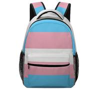 Cmagnifico Durable Oxford Cloth Casual Daypack, Transgender Flag Backpack, College Bag for Boys, Girls, Travel, Sports