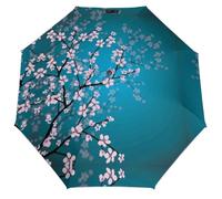 Cmagnifico Folding Umbrella, Spring Japanese Cherry Blossoms Umbrella, Travel Umbrella Auto Open And Close for Windproof, Rainproof