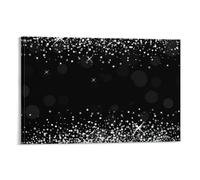 Cmagnifico Framed Canvas Wall Art,Shiny Silver Glitter Shiny Silver Glitter Siamese Thai Cat Mandala Starry Sky Black Glitter Taekwondo Martial Arts Sloth Banana Pineapple Sun And Moon Teal Agate Stra