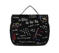 Cmagnifico Hanging Wash Bag, Math Linear Mathematics Education Toiletry Bag, Makeup Bag for Travel, Business, Vacation