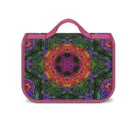 Cmagnifico Hanging Wash Bag, Psychedelic Kaleidoscope Toiletry Bag, Waterproof Makeup Bag for Travel, Business, Vacation