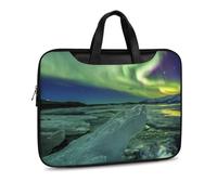 Cmagnifico Leather Laptop Case, Beautiful Northern Lights Laptop Sleeves