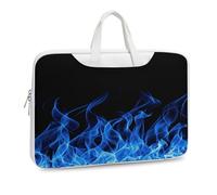 Cmagnifico Leather Laptop Case, Blue Burning Flame Laptop Sleeves