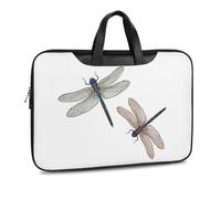 Cmagnifico Leather Laptop Case, Colorful Dragonfly Laptop Sleeves