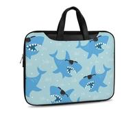Cmagnifico Leather Laptop Case, Cool Animated Shark Laptop Sleeves