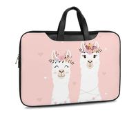 Cmagnifico Leather Laptop Case, Cute Llama Laptop Sleeves