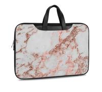 Cmagnifico Leather Laptop Case, Rose Gold Marble Laptop Sleeves