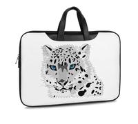 Cmagnifico Leather Laptop Case, Snow Leopard Laptop Sleeves