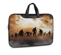 Cmagnifico Leather Laptop Case, Zombies Dead Men Walking Body at Night Laptop Sleeves