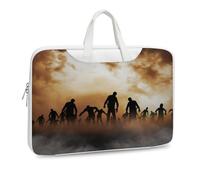Cmagnifico Leather Laptop Case, Zombies Dead Men Walking Body at Night Laptop Sleeves