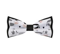 Cmagnifico Men's Pre-Tied Bow Tie, Cute Cattle Cow Bow Tie, Adjustable Neck Bowtie for Parties