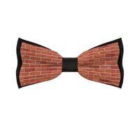 Cmagnifico Men's Pre-Tied Bow Tie, Red Brick Wall Texture Bow Tie, Adjustable Neck Bowtie for Parties