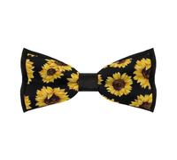Cmagnifico Men's Pre-Tied Bow Tie, Spring Sunflowers Retro Flowers Bow Tie, Adjustable Neck Bowtie for Parties