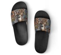 Cmagnifico Non-Slip Slippers, Camo Buck Deer Sliders for Men And Women, Shower Slides