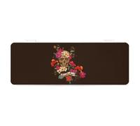 Cmagnifico Pencil Case, Floral Sugar Skull Day of The DeadCreative Simple Stationery Box,19.5x7.1x2.7cm