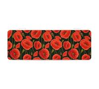 Cmagnifico Pencil Case, Red Poppy FlowersCreative Simple Stationery Box,19.5x7.1x2.7cm