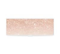 Cmagnifico Pencil Case, Rose Gold Faux GlitterCreative Simple Stationery Box,19.5x6.8x3cm