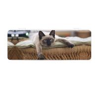 Cmagnifico Pencil Case, Siamese Thai Cat MandalaCreative Simple Stationery Box,19.5x7.1x2.7cm