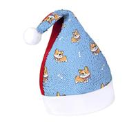 Cmagnifico Sequined Christmas Hat for Adults,Cute Welsh Corgi Dog Hat for Various Holiday Parties