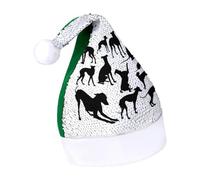 Cmagnifico Sequined Christmas Hat for Adults,Italian Greyhound Dog Hat for Various Holiday Parties